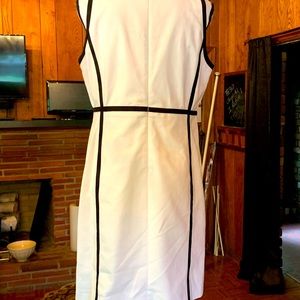 White Michael Kors dress with Black piping